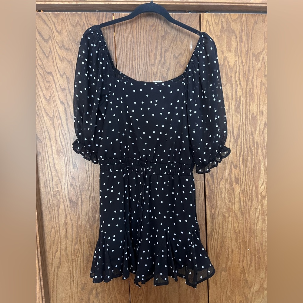 Trixxi Black Polka Dot Romper